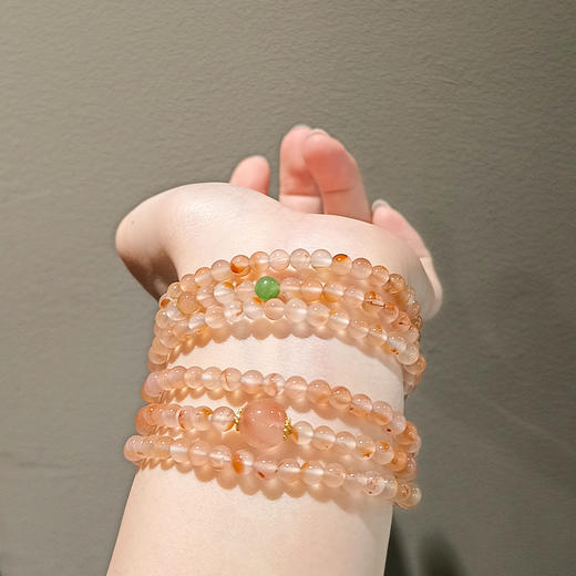 <有书独家>天然冰飘南红玛瑙手链多圈手串气质女神必备百搭饰品 商品图0