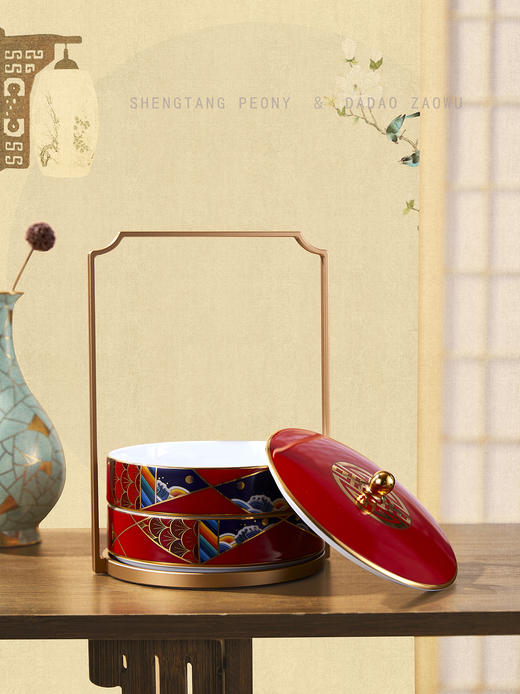 盛唐牡丹X大道造物| 中国盒子·鸿运锦鲤-红色[特价品] 商品图1