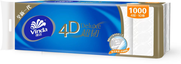 维达超韧无芯卫生卷纸四层100克10卷装（1000g）