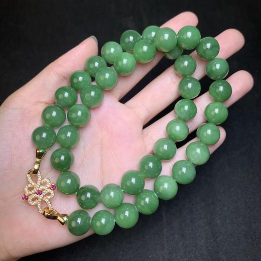 碧玉项链-中国结扣精品圆珠 商品图0