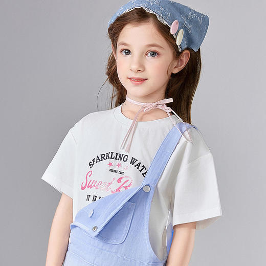 笛莎Deesha 童装女童套装2025夏新款女童渐变牛仔裙套装 商品图3