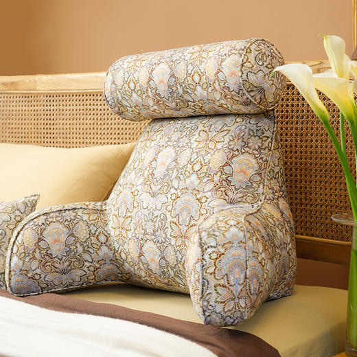 芦花系列多功能颈枕护腰靠床头靠垫软包大靠背高级感腰靠卧室可拆洗 商品图3