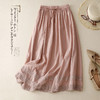 雀说新款文艺宽松拼接蕾丝花边松紧腰半身裙女中长款AL791 商品缩略图0