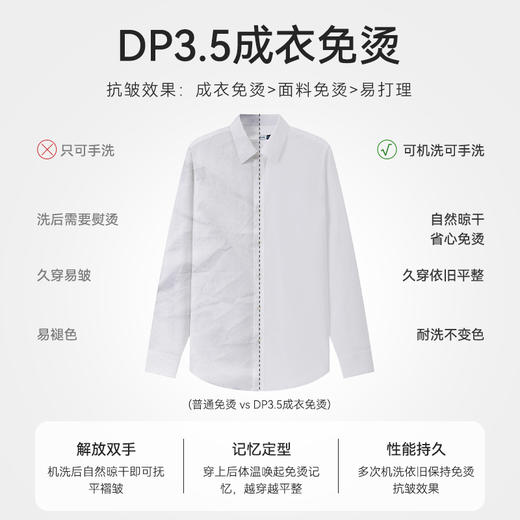 十如仕法式免烫高纱支商务衬衫纯棉提花长袖衬衣-506-01-02 商品图11