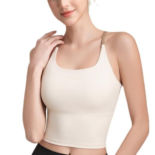雀说 运动吊带背心文胸无钢圈内里纯桑蚕丝内衣2613 商品图2