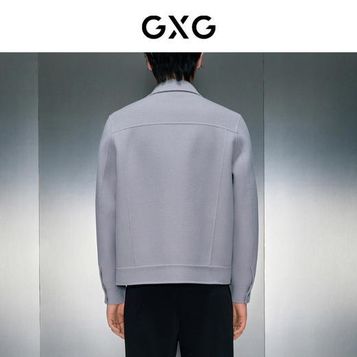 GXG男装 多色可选高雅时尚休闲翻领短大衣外套 冬季热卖多色翻领短大衣GEX10629414 商品图4