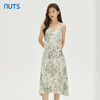 NUTS春秋新品V领时尚优雅修身气质碎花吊带连衣裙333101206 商品缩略图2