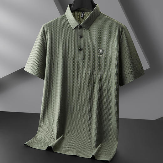 【冰丝】【DPF】大依优型大码短袖POLO衫夏季薄款运动半袖体恤男大码t恤休闲冰丝凉感翻领T恤 商品图3