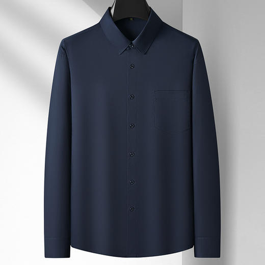 【超大码】【100%棉】【DM】大依优型大码长袖衬衫加肥加大码衬衣男士春季棉打底衫宽松休闲色胖子上衣300斤 商品图7