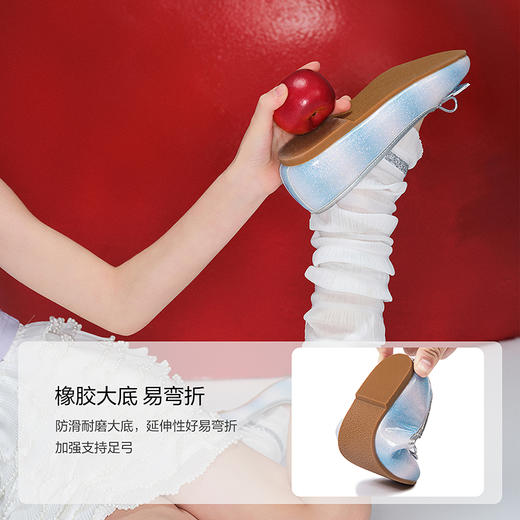 笛莎Deesha 女童童鞋2025夏新款时尚浅口低帮皮鞋 商品图3