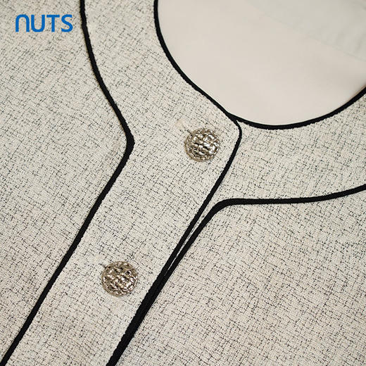 NUTS春秋新品撞色时尚优雅气质小香风短外套418042502 商品图2