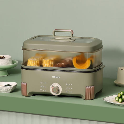 康佳（KONKA）电蒸锅大容量多功能锅家用多层早餐蒸蛋蒸包子蒸锅_KDZL-3012-M 商品图2