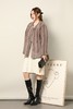 SIA SAYLOR 灰咖色毛绒条纹外套 17793 商品缩略图1