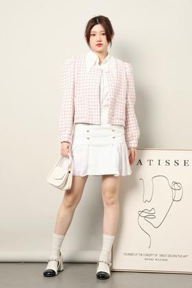 LOUIS YAO/白鹿语 法式格纹优雅外套 17829