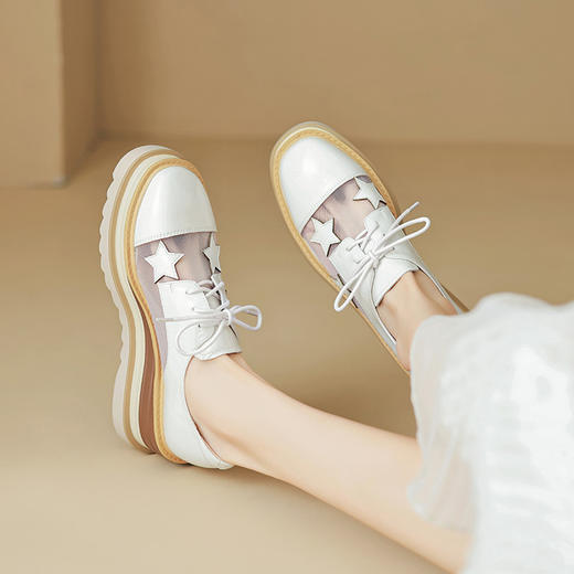 【预售5天】春夏季透气百搭时尚通勤系带厚底凉鞋新款日常休闲网纱松糕鞋YS&2390 商品图1
