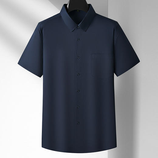 【超大码】【100%棉】大依优型大码短袖衬衫夏季新款商务休闲男加大码白色肥佬宽松棉半袖衬衣胖子300斤 商品图6