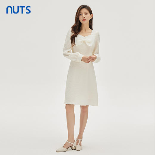 NUTS春秋季新款时尚气质甜美学院风公主裙长袖连衣裙女333102127 商品图3