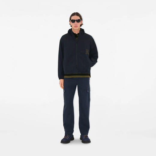 BURBERRY 巴宝莉 男士马术骑士徽标印花尼龙棉连帽外套 深蓝色 8104913 C1765 商品图1
