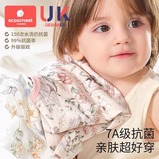 科巢儿童睡衣套装2025春夏季新薄款纯棉宝宝家居服男童女孩空调服 商品图1