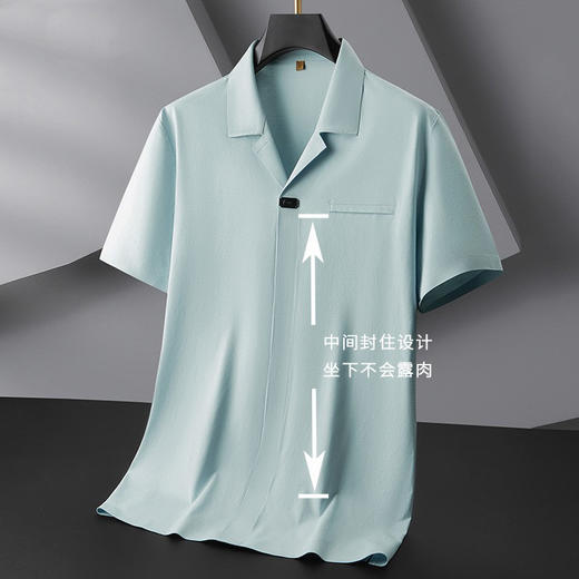 【封口款】【DDP】大依优型大码棉质短袖衬衫POLO衫潮流古巴领半袖衬衫男大码时尚上衣胖子休闲套头夏装 商品图1