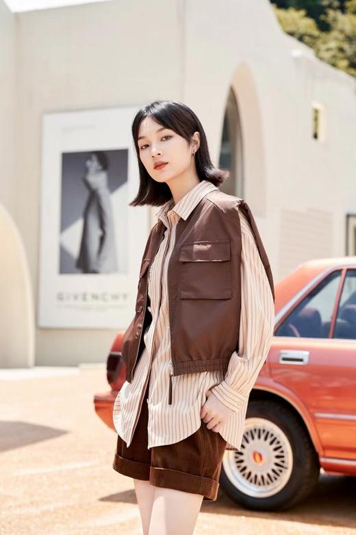 WHO KNOWS 帅气复古焦糖色马甲款夹克 17813 商品图2