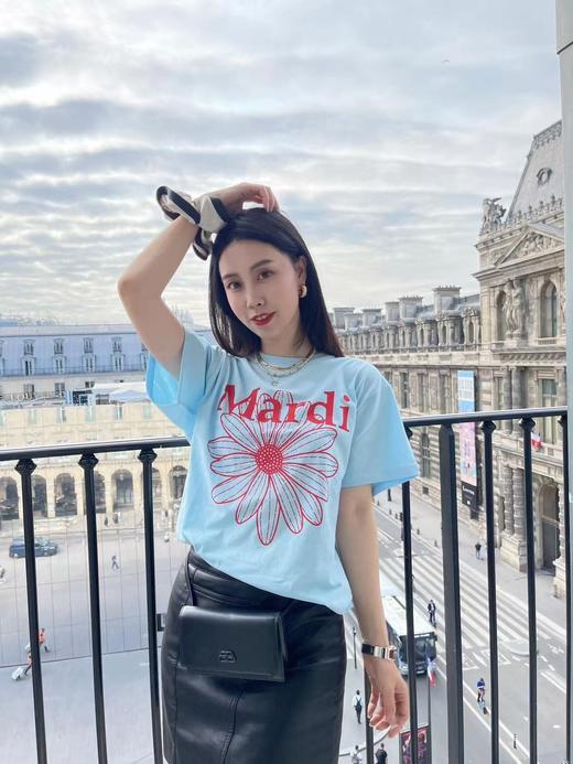 59元/2件【明星同款Mardi雏菊】澄鱼生活2025新款雏菊印花百搭T恤 商品图4