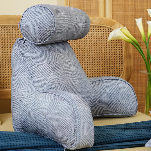 简约线条系列多功能颈枕护腰靠床头靠垫软包大靠背高级感腰靠卧室可拆洗 商品图4