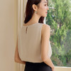 玳莎时尚重磅真丝背心女高级基础圆领百搭款无袖内搭上衣2025新品  FA31001 商品缩略图2