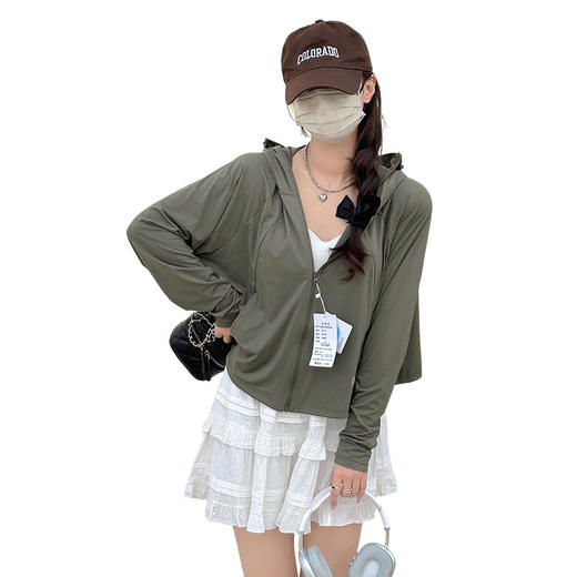 【夏季女防晒衣】防紫外线UPF50+ 户外防晒服女士披肩 黑胶脱帽皮肤衣  商品图4