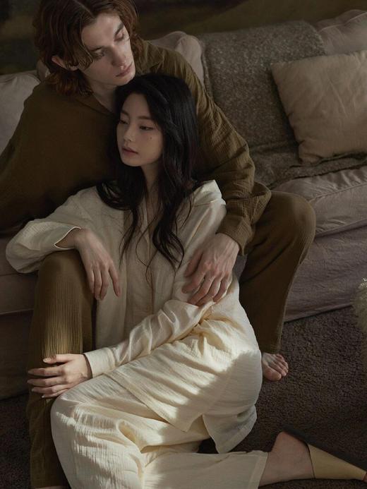 【岚束·叶落秋声】情侣睡衣家居服 100%棉婴儿贴肤面料 商品图6