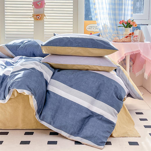 【品牌直发】加倍生活  纯棉印花三/四件套小清新系列 软糯亲肤 商品图6