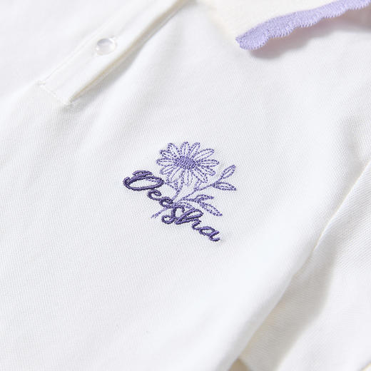 笛莎Deesha 童装女童套装2025夏新款女童甜美polo领上衣短裤套装 商品图3