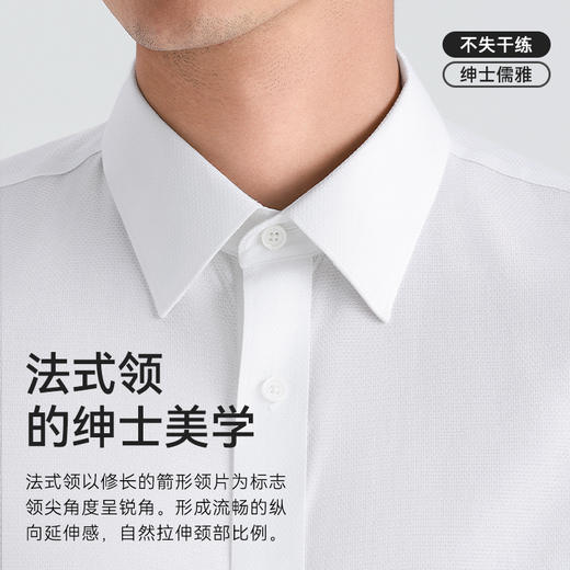 十如仕法式免烫高纱支商务衬衫纯棉提花长袖衬衣-506-01-02 商品图5