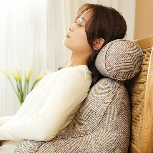 简约线条系列多功能颈枕护腰靠床头靠垫软包大靠背高级感腰靠卧室可拆洗 商品图0