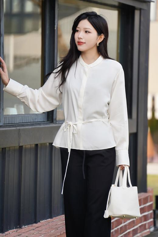 臣禾	【呼吸感衬衫】法式小立领长袖衬衣	JZ251040275 商品图3