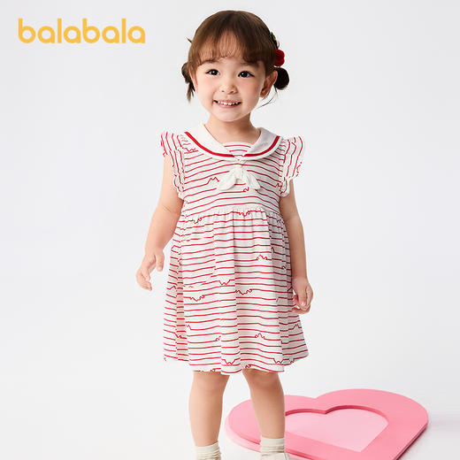 巴拉巴拉女童连衣裙宝宝裙子2025新款夏装海军领气质 商品图1