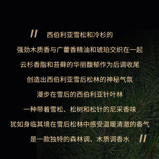 LINSPIRATIONDESIBERIE西伯利亚灵感香水泰加森林50ml 商品图3