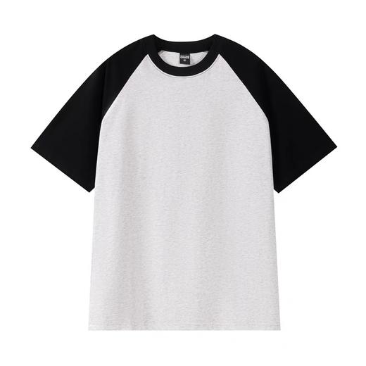 【任选两件】美式复古纯棉插肩短袖T恤男女春夏新款重磅休闲宽松撞色情侣上衣 商品图13