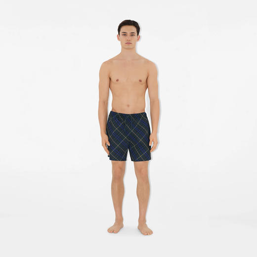 BURBERRY 巴宝莉 男士尼龙斜纹抽绳泳裤 格子 8101885 C1852 商品图1