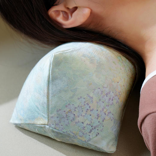 春意系列三角颈椎枕天然荞麦壳菊花护颈枕睡觉支撑专用枕头成人 商品图4