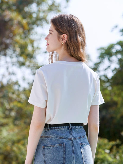 【百图lulu定制】【涂鸦T】 趣味涂鸦  ins风 弹力新疆长绒棉  短袖T恤 商品图3