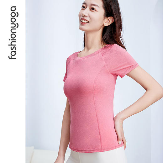 F12305凡圣瑜伽简约雅致舒适三分袖 商品图4