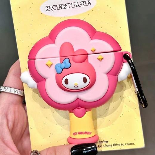 【粉色耳机套，时尚又可爱！】可爱粉色KT猫爪 适用苹果5代耳机套 无线蓝牙硅胶 airpods4耳机壳2/3-QQ 商品图1