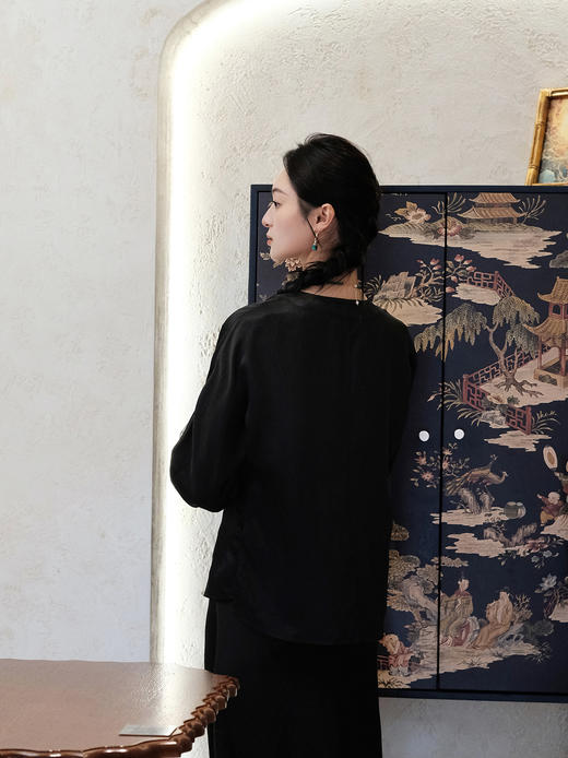 盛唐婧 |重磅真丝斜襟国风小衫 商品图6