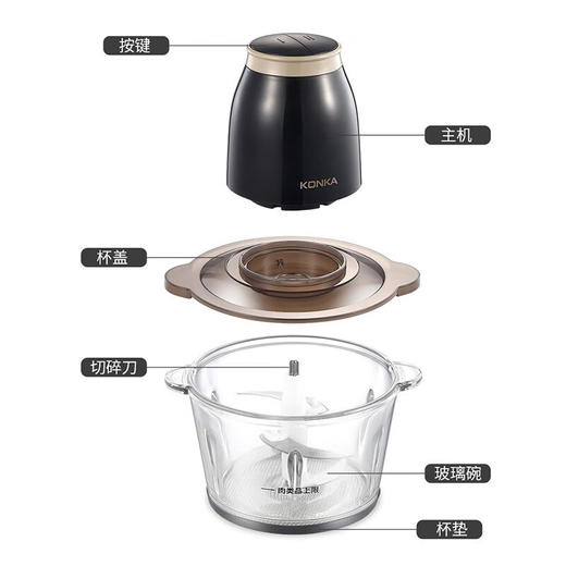 康佳（KONKA） 绞肉机家用多功能蒜泥婴儿辅食碎肉机_KJRJ-1820-M 商品图6