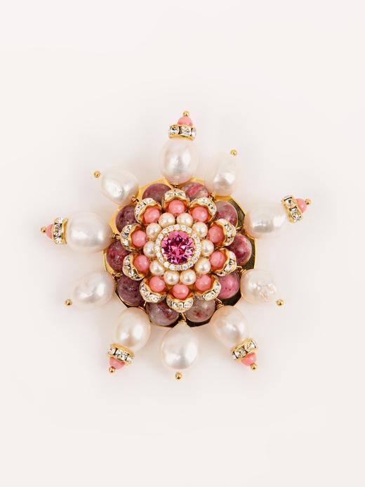 Chabaux GARDEN OF MORVI系列胸针 - 蓝色/绿色/粉色/黑白 商品图4