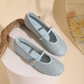 westory春季新款新中式国风鞋玛丽珍洞洞鞋W24AH57721