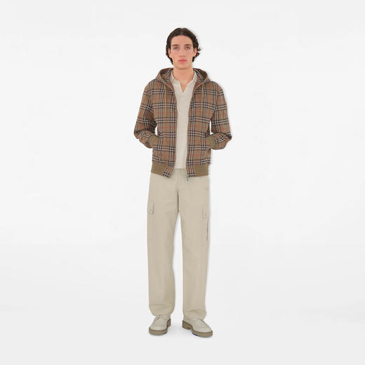 BURBERRY 巴宝莉 男士格纹棉混纺拉链连帽外套 格子 8102881 C2044 商品图1