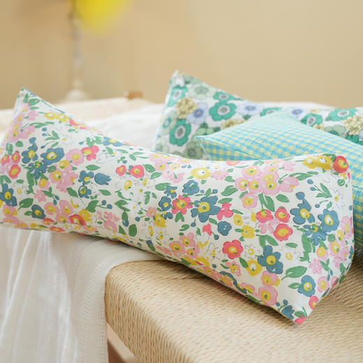 春日繁花系列三角颈椎枕天然荞麦壳菊花护颈枕睡觉支撑专用枕头成人 商品图2