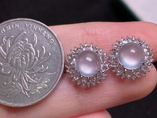 蛋面翡翠耳钉 商品图3